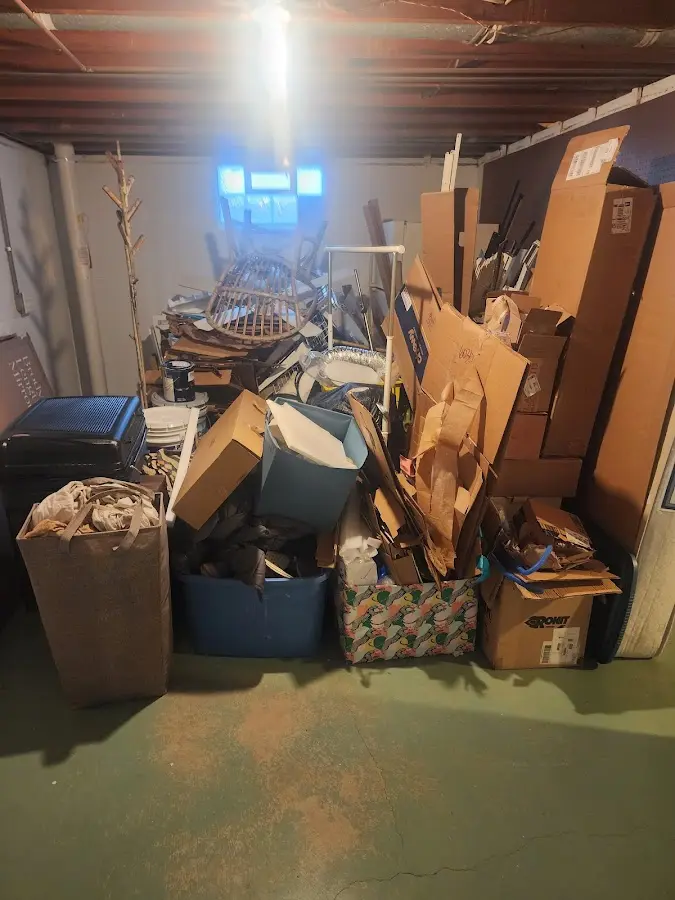 Roll-off dumpster container at job site for 20 Yard Dumpster Rental in Griffith